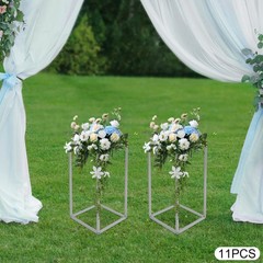 11pcs Wedding Flower Stands Flower Holder Rectangular For Wedding Decorations