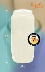 Hyoola 7 Day White Prayer Candles 20 – 6 Tall Pillar Candles For Religious