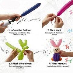 Nobledecor 260 Long Balloons 100pcs 12 inches, Color
