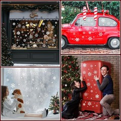 360Pcs Snowflake Christmas Window Clings, Static Christmas Window Stickers Cr…