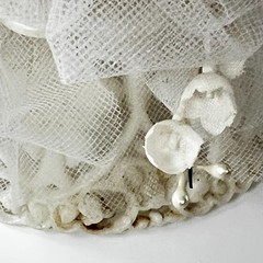 VTG Coast Novelties Spun Cotton Doves Wedding Cake Topper 2 Doves Bell 9″