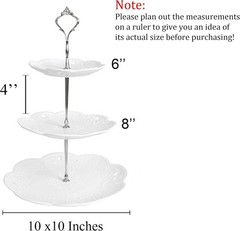 Elegant 3-Tier White Porcelain Cupcake Stand – Perfect for Celebrations