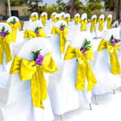 4x Yellow Satin 12″x 108» Table Runner Long Bright Silk Smooth Wedding Party