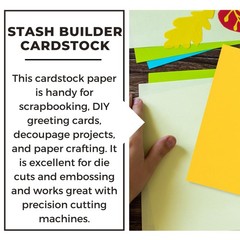 PA Paper Accents Stash Builder Cardstock Pack 12″ x 65 pound, Daffodil
