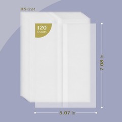 Vellum Paper 5×7 Pre-Folded – Goefun 120 Sheets 5×7-120pcs, white