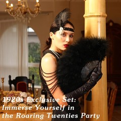 SOGUGOM Marabou Black Feather Fan – Renaissance Fan,Rave Middle,
