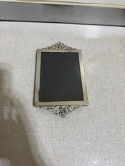 Wedding Invitation Holder / Feet Silver Plate Mirrors Tray Ballard Wall Art VTG