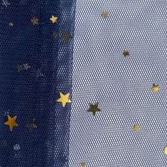 Light Blue Glitter Tulle Fabric Rolls 59″ X 10 Yard Gold Star Sequin Tulle Bolt