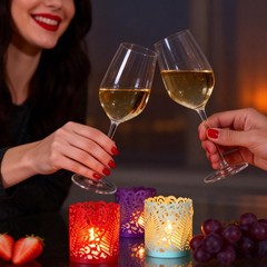 25Pcs Candle Wraps Decorate Tea Light Wrap Leaf Pattern, Reflective Silver