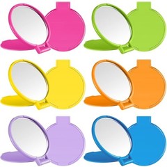Pieces Compact Mirrors Bulk, Mini Folding Pocket Mirrors for 6 Bright Colors
