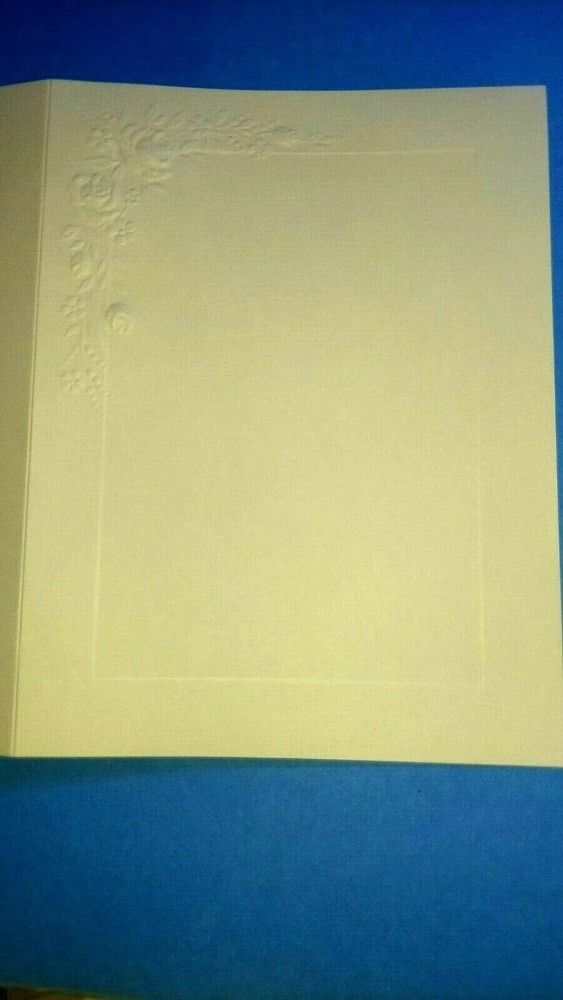 VINTAGE Stationary Card 50 Sheets Beige Embossed panel 5″x 3 1/2″