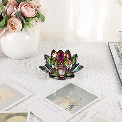 Crystal Lotus Flower Tea Light Holder – Lotus Petals Votive Candle Colorful