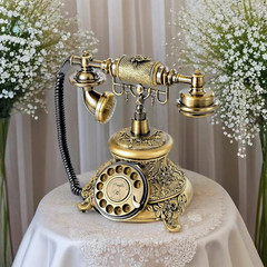 Vintage Wedding Audio Guestbook Gold Recorder Reusable Guest Book Phone Wedding