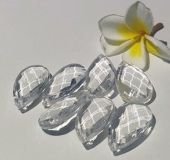 100Pcs 38mm Acrylic Crystal Prism Water Drop Pendant Chandelier Curtain Part