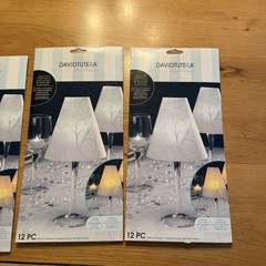 David Tutera Vellum Lampshade 48 Pcs total- Turns Wine Glasses Into Lamps-Swirl