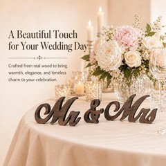 Mr and Mrs Sign for Wedding Table Decor, Mr & Mrs Wooden Signs, Rustic Weddin…