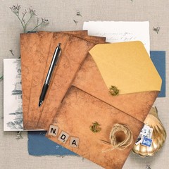 Vintage Stationery Paper and Envelopes Set – 24 Sheets Classic Aged