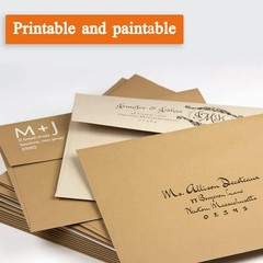 50 Pack 5×7 Envelopes for A7 50-Pack (5.25 x 7.25 inches), Brown kraft