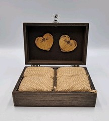 Wedding Ring Box Unique and Engagement Ring Holder Boxes for Rustic Brown