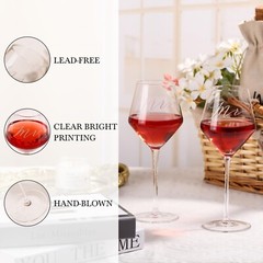 Wedding Gifts Mr and Mrs Wine Glasses, Bridal Shower Gifts Engagement Gifts f…
