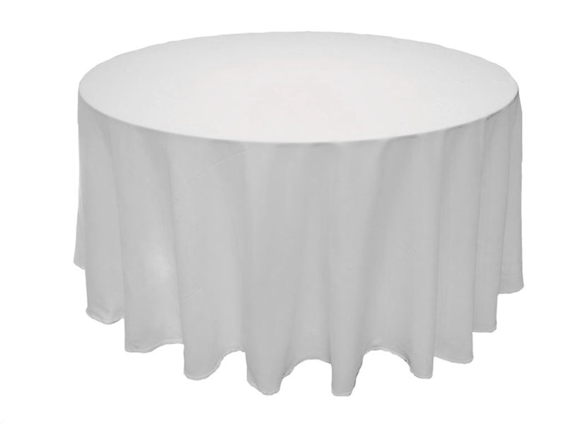 Pack of 5 or 10 White Banquet Linen Tablecloth Round Seamless Polyester
