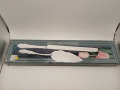International Silver Company Gold Tone Cake Server & Knife Set Wedding