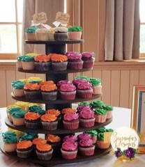 Cupcake Stand 5 Tier MDF Wood Cake Tower Dessert