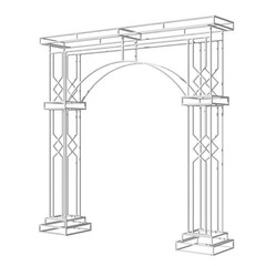 8.5 Feet Tall Metal Elegant Wedding Arch White Garden Arbor with Trellis Decor