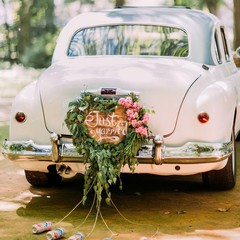 Round Ring Oasis Wet Floral Foam Wreath Flower Sucker Engagement Decoration Car