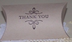 Wedding handmade Precut stamped Favour treat ‘Thank You pillow boxes Pk-20