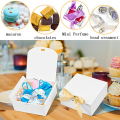12Pack Small Gift Boxes with Lids for Presents, 4.5»X4.5»X2» White Gift Bo…