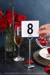 Ring Clip Table Number Card Holders W/ Number Cards Numbers 1–24 Set of 24 8