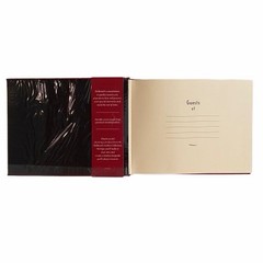 Hallmark Red Leather Guest Book 9.25” x 7” NEW in Box 72 Lined Pages LTH4398