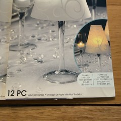 David Tutera Vellum Lampshade 48 Pcs total- Turns Wine Glasses Into Lamps-Swirl