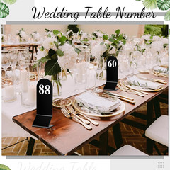 100 Pcs Acrylic Table Numbers 1-100 Double Sided Table Number Cards Wedding Tabl