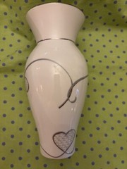 Stunning Lenox True Love 8.25″ Wedding Vase~White & Platinum~New in Box w/tags