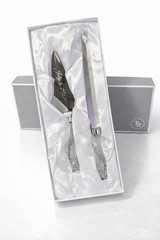 ENGRAVED Wedding Cake Knife Server Set Personalized “July 1, 2017” & “Name”
