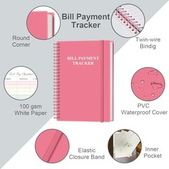 Bill Payment Checklist – Monthly Bill Organizer & Planner for 5.8″ x 8.5″ Pink