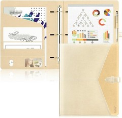 Toplive Padfolio 3 Ring Binder Organizer Business Portfolio Folder for Women,…