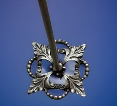 Baroque Ornate Cherub Pewter Table Decor 8.25” Vintage L3