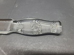 Vintage Depression Clear Glass Cake Fruit Knife Nice