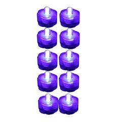 Submersible Waterproof Battery LED Tea Light ~ Wedding Decoration~PURPLE ~ 10 Pa