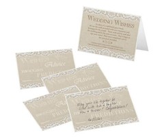 Country Lace Cards – 48 Pack – Rustic Wedding Decor Guest Book Alternative