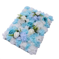 6 Pcs 24» x 16» Blue Artificial Flower Wall Panels Wedding Party Floral Decor