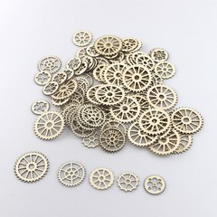 100Pcs Reusable Khaki Wooden Slices for DIY Projects and Craft Decorations