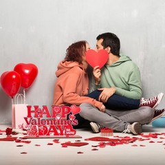 Valentines Day Table Decorations for Home Wood Decor 11.8×6.5 Inch, Red