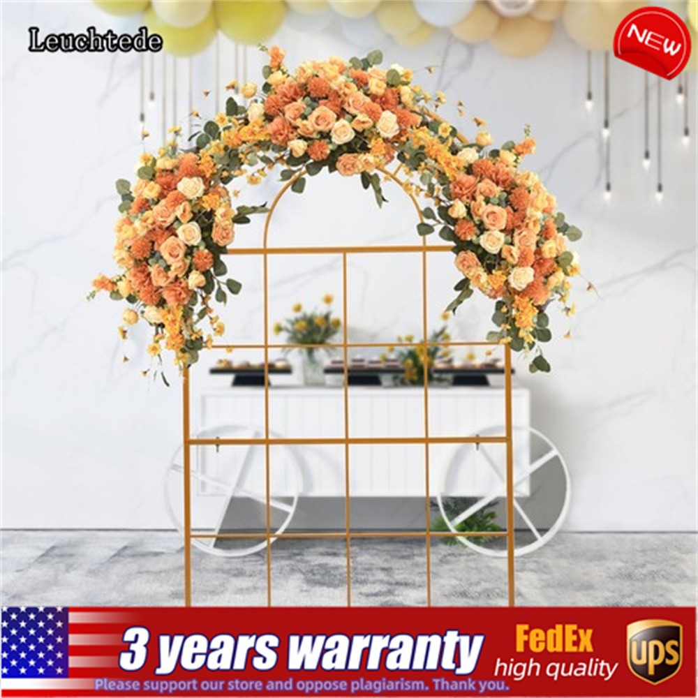 2m Wedding Arch Backdrop Stand Metal Rack Wedding Party Flower Props Decor Frame