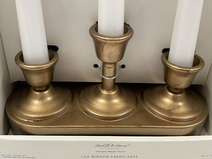 8.66″ Christmas Window Flameless Candelabra Brass – Hearth & Hand with Magnolia