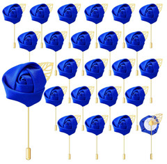 24 Pcs Boutonniere Rose Boutonniere Wedding Buttonholes Pocket for Men Wedding
