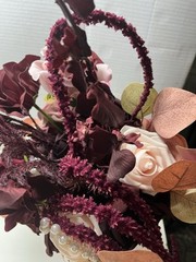Ling’s Moment 11” Burgundy Bouquet For Wedding
